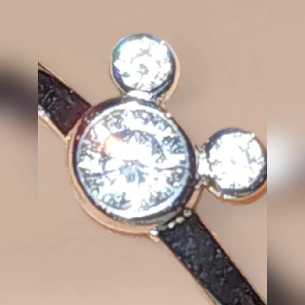Bezel Set NWT Mouse Ring in 925 Sterling Silver